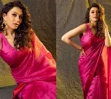 Hansika Motwani surprises fans with her pink-saree look