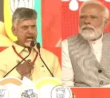Chandrababu Hindi speech in PM Modi presence