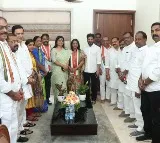GHMC Mayor Vijayalakshmi joins Congress in presence of Revanth Reddy