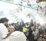 Pawan Busy in Pithapuram Prayers at Andhra Baptist Church