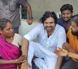 Pawan Kalyan visits a family in Ponnada village