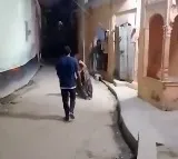 Man Chases Mother With Stick Beats Her Outside Temple In Bulandshahr