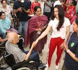 Preity Zinta interacts with patients at Chandigarh Spinal Rehab