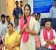 Double Bedroom Beneficiaries Protest At BRS Candidate Niveditha House