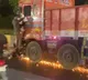 lorry driver hits a bike and drags it underneath for 2 kms