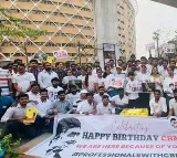 Chandrababu Birth day Celebrations at Cyber towers