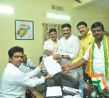 Raghu Rama Krishna Raju files nomination at Undi MRO Office