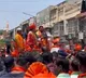 Union Minister Anurag Thakur holds roadshow in Owaisi's home turf