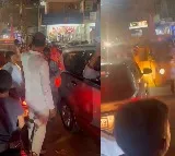 BRS MLA Harish Rao regulates traffic at Dubbaka following congestion