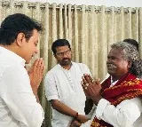 Former Minister and BRS Leader KTR Meets Kinnera Mogulaiah