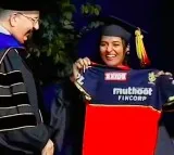 Video Student Unfurls Royal Challengers Bengaluru Flag At Graduation In US