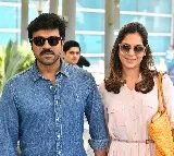 Ram Charan and Upasana arrives Delhi