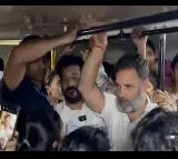 Rahul Gandhi Takes A Bus Ride In Hyderabad then Interacts With Passengers