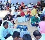 Election staff goes to polling centres with EVMs