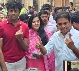 BRS Working President KTR Caste his Vote