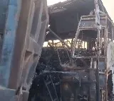 Six dead after bus collides with lorry in Palnadu district Andhra Pradesh