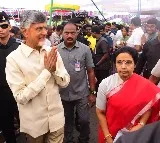 Chandrababu and Nara Bhuvaneswari visits Sri Mahalakshmi Temple in Kolhapur