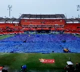 Toss delayed due to wet field in Hyderabad stadium