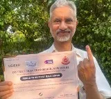 Foreign Minister S Jaishankar Gets A Certificate For Voting