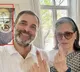 Painting Behind Sonia Gandhi And Rahul Not Of Jesus Christ