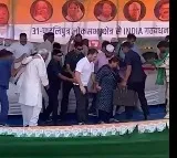 Rahul Gandhi escapes unhurt as portion of dais caves in at Bihar