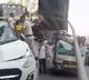Several injured after 700 m long drain pipe falls on vehicles in Haryanas Karnal