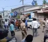 Stone attack on YCP leader Perni Nani house