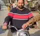 Stopped for challan  man leaves traffic cop baffled with his motorbike bicycle hybrid