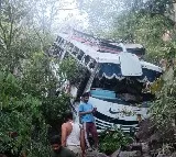 Terrorists firing on a bus leaving 9 dead