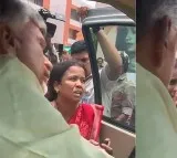 Woman who Ran along Chandrababu Naidu Convoy