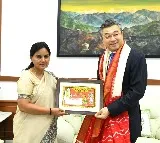 Ambassador of Japan, Mr. Suzuki Hiroshi, Meets Telangana Chief Secretary Smt. Santhi Kumari at Secretariat