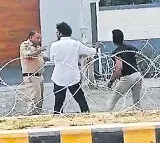 stones pelted on Jogi ramesh house in ntr district