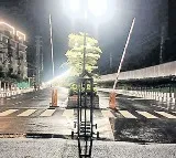 Chandrababu government restore road way behind YS Jagan house