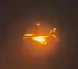 Virgin Airlines planes engine catches fire mid air