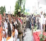 MoS Bandi Sanjay Kumar arrives in Karimnagar to rousing welcome