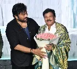 Chiranjeevi welcomes AP Cinematography minister Kandula Durgesh on Vishwambhara sets