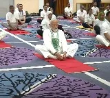 PM Modi leads Yoga Day celebrations with hundreds of participants on banks of Dal Lake in Kashmir