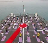 Indian Navy conducts Yoga sessions on warships, foreign ports
