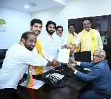 Alliance leaders submits Ap Assembly Speaker nomination behalf of Ayyannapatrudu
