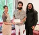 Varalaxmi Sarath Kumar gives Allu Arjun wedding invitation