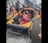 Krishnamraju wifer Shyamala Devi onboard Bujji the concept vehicle of Kalki 2898 AD movie