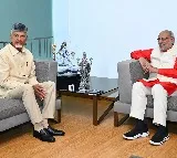 Chandrababu and Lokesh welcomes Telangana Governor Radhakrishnan