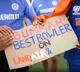 Siraj gifts a placard to Bumrah after winning world cup final