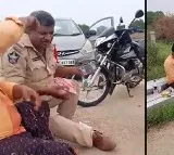 ASI Drunk Party With Villagers In Prakasham District