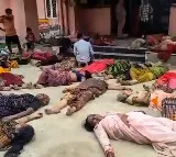 27 People died in a stumpede in Uttar Pradesh