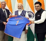 BCCI gifts special 'NAMO' India jersey to PM Modi