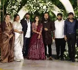 Tollywood and all woods actors and politicians presents Varalaxmi and Nicholai reception