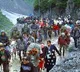 Amarnath Yatra temporarily suspended on both routes to the cave shrine on Saturday due to heavy rainfall