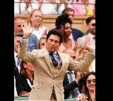 Sachin Tendulkar attends Wimbledon Tennis Grand Slam tourney