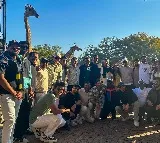 Team India players and their families enjoyed wild life in Zimbabwe